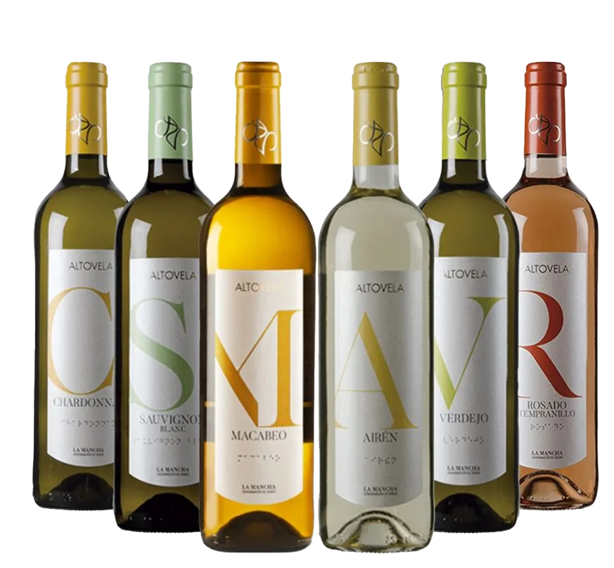 Lote degustación de vino blanco y rosado