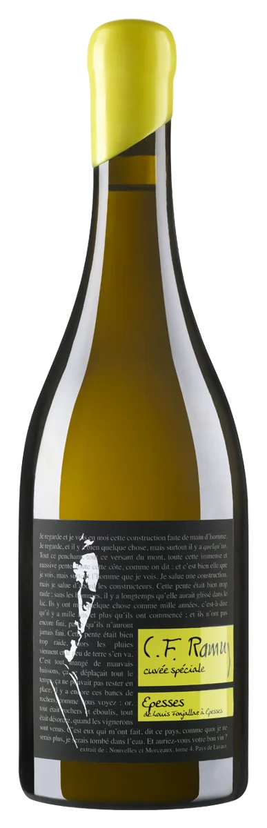 « CUVÉE RAMUZ BLANCHE » Chasselas sur lies, Epesses AOC Lavaux