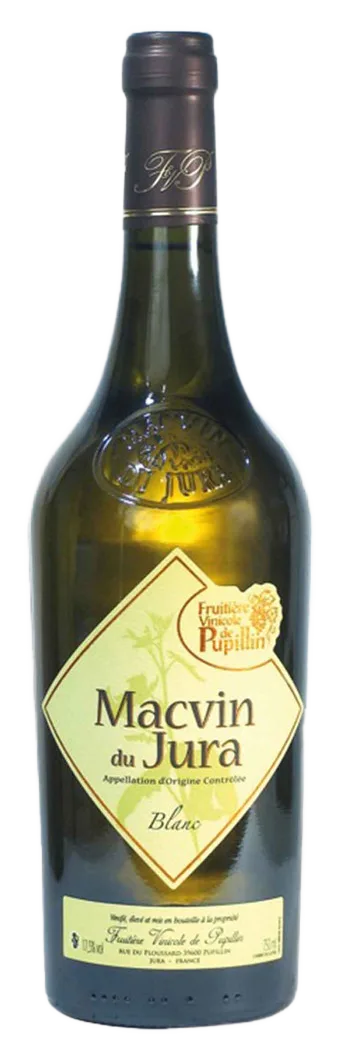 Bouteille de Macvin du Jura blanc