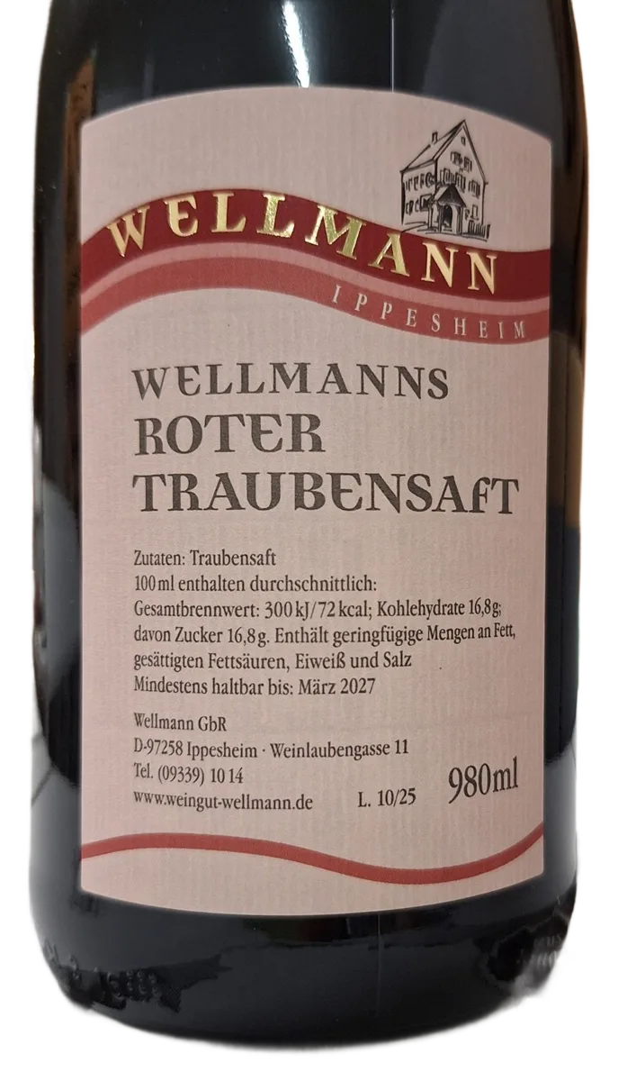 Wellmanns roter Traubensaft