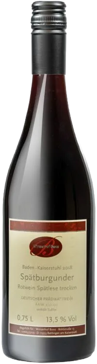 Spätburgunder Rotwein - 2018 - Spätlese trocken