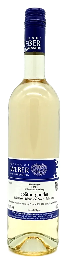 2021er Alsheimer Römerberg – Spätburgunder Spätlese Blanc de Noir, feinherb