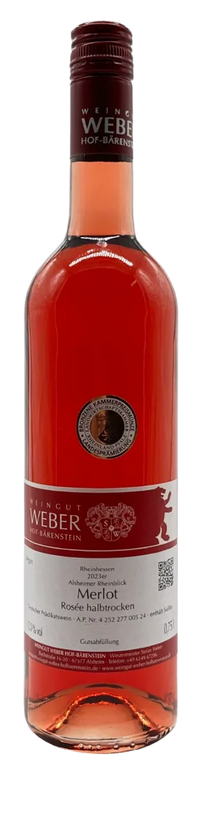 2023er Alsheimer Rheinblick – Merlot Rosée, halbtrocken