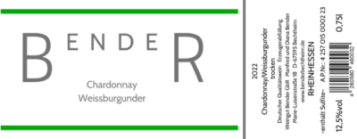 2022 Chardonnay / Weissburgunder trocken