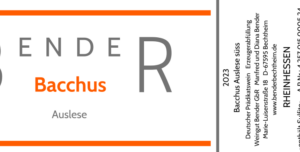 2023 Bacchus Auslese süss