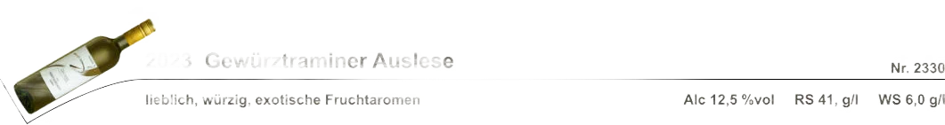 Gewürztraminer Auslese