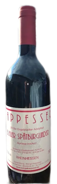2018er Blauer Spätburgunder Auslese trocken – Engelstädter Adelpfad