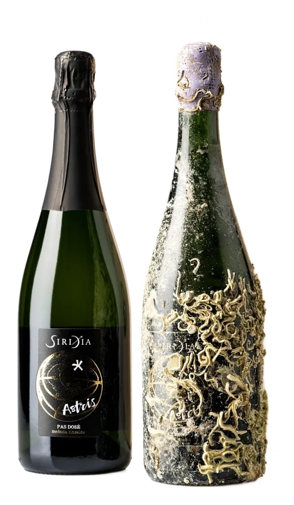Astris Spumante Metodo Classico, Cofanetto doppio con la versione affinata in cantina ed in mare