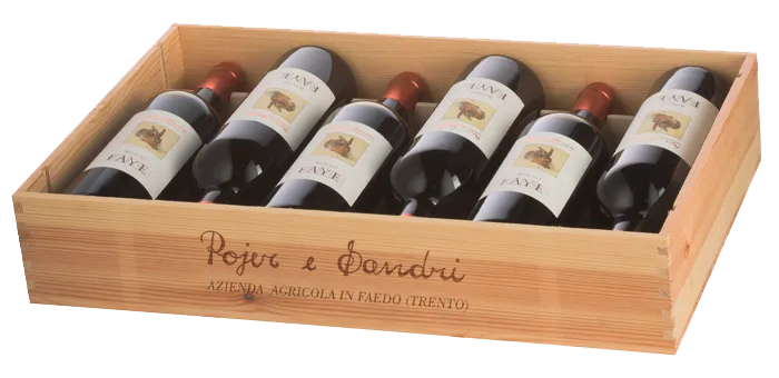 CASSETTA IN LEGNO VERTICALE ROSSO FAYE