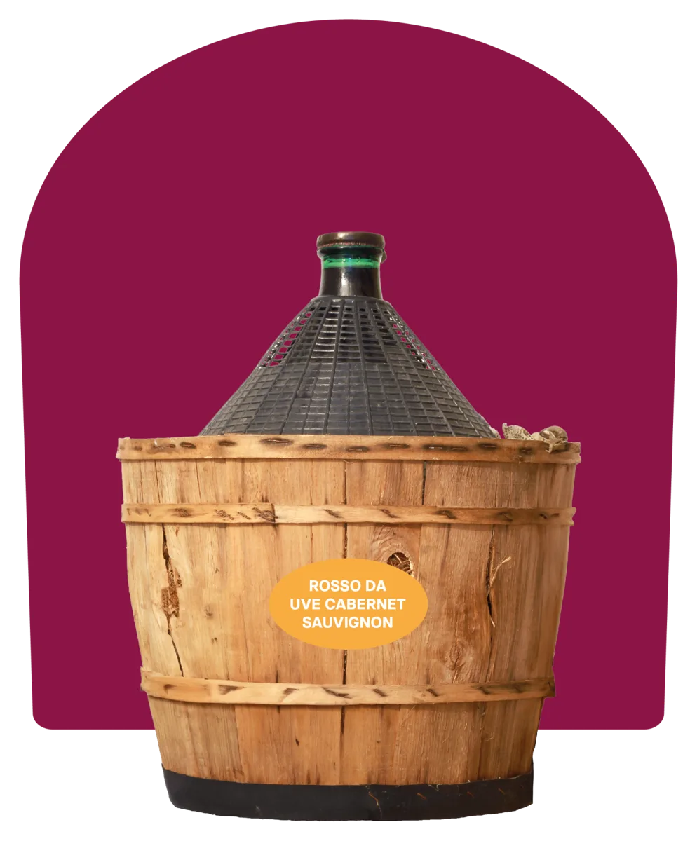 Vino rosso da uve Cabernet Sauvignon – Damigiana