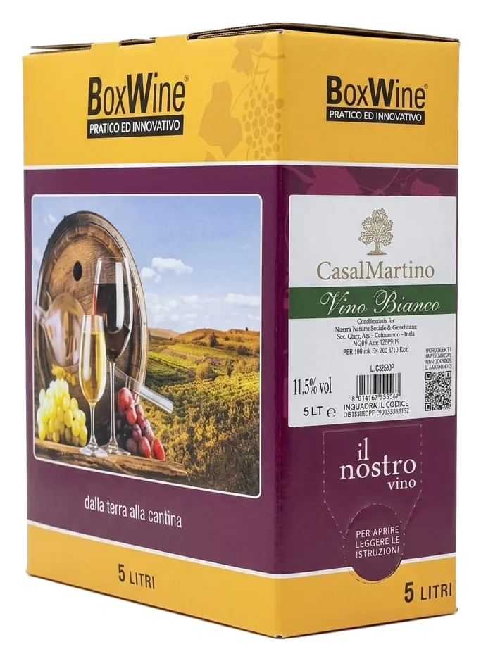 CasalMartino Vino Bianco Bag in Box 5 Lt