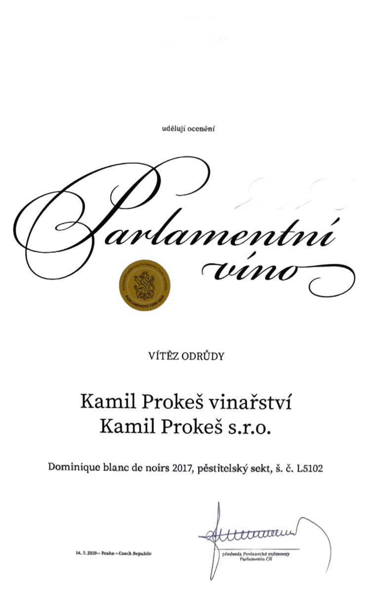 Dominique, blanc de noirs, pěstitelský sekt