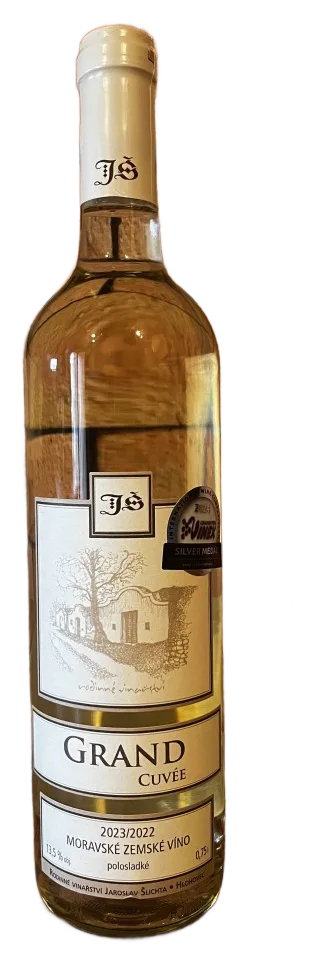 Grand Cuveé (Pálava + Chardonnay) 2022/2023 Moravské zemské víno, Polosladké