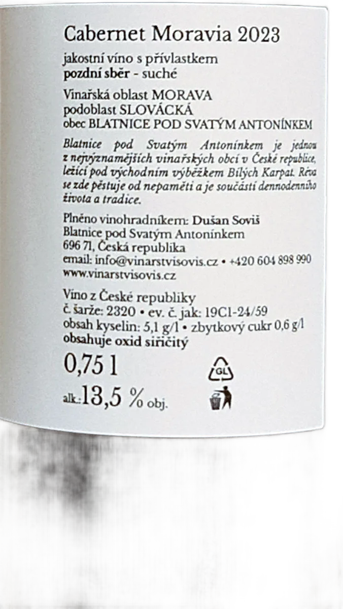 Cabernet Moravia 2023