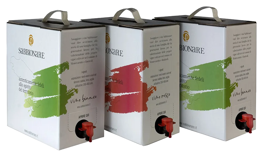 Confezione 3 Bag in Box 5 Litri Bianco o Rosso