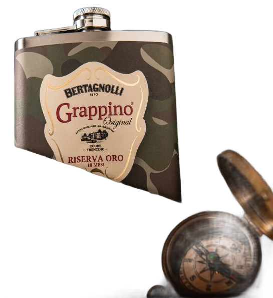 Grappino® Original Riserva Oro 18 Mesi Camouflage Flask x1