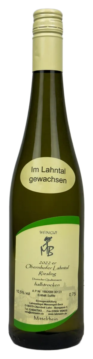 2022er Obernhofer Lahntal Riesling Halbtrocken