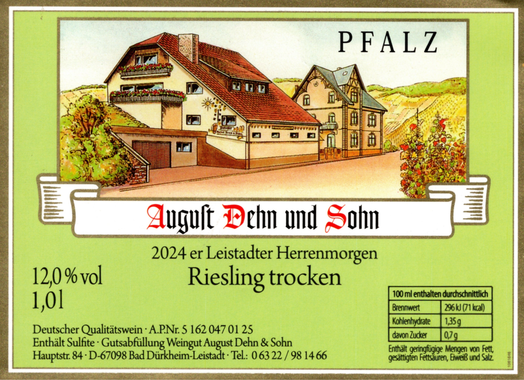 2025er Riesling Kabinett trocken Leistadter Herrenmorgen