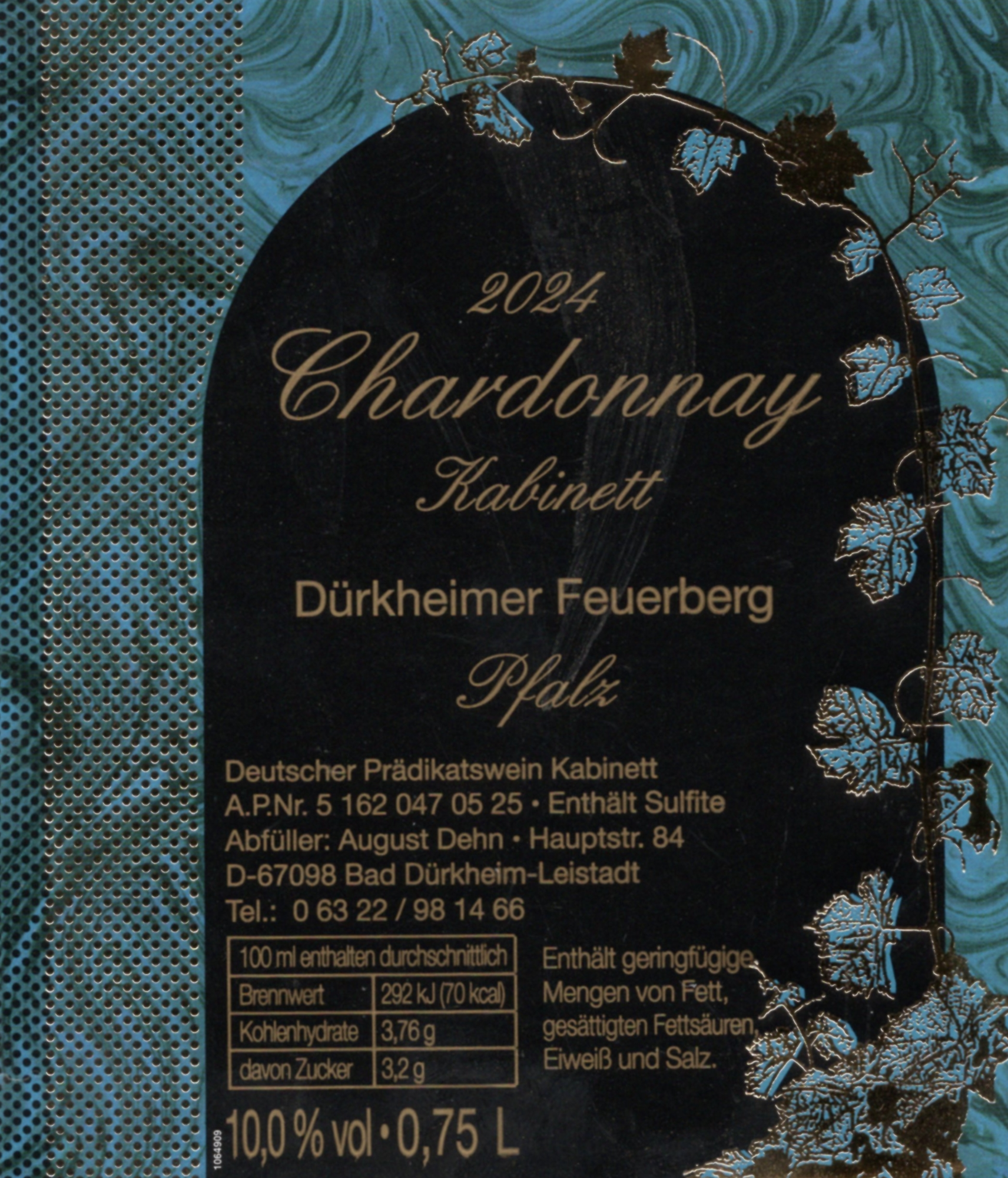 2025er Chardonnay Spätlese Dürkheimer Feuerberg