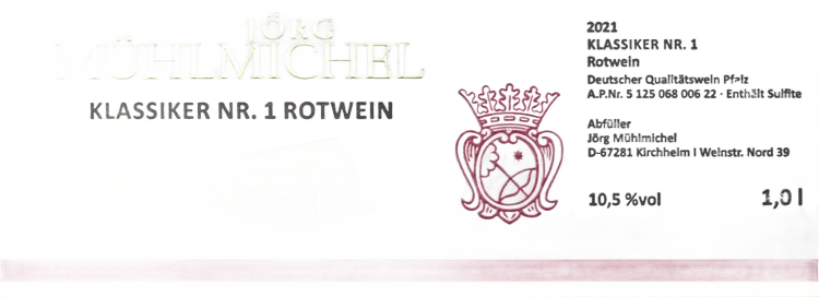Rotwein Klassiker Nr. 1