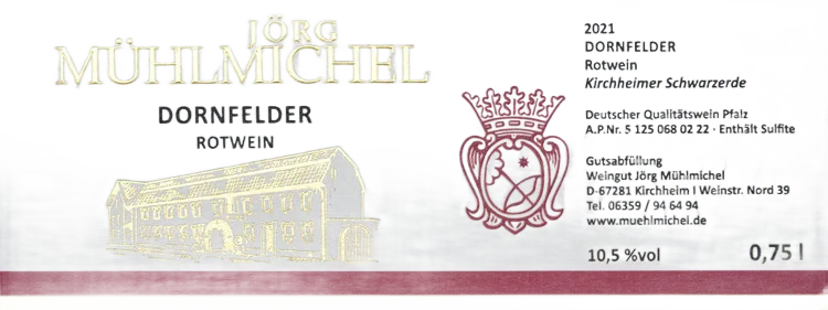 Dornfelder Rotwein QbA