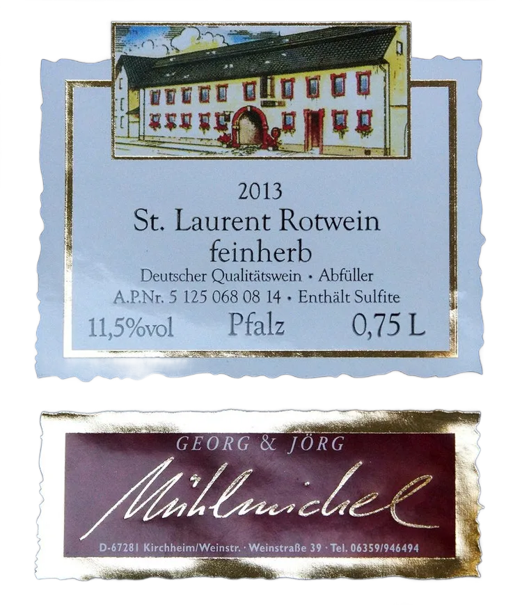 St. Laurent Rotwein feinherb QbA