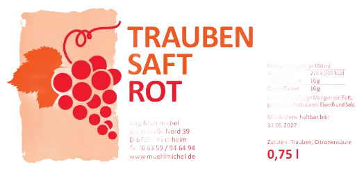 Traubensaft rot