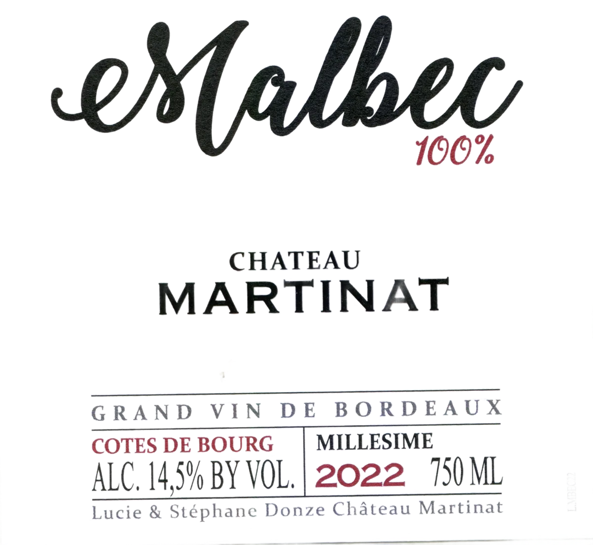 Malbec 100% de Château Martinat