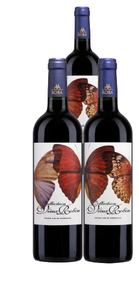 Coffret de 3 bouteilles Château Vieux Robin - Collection Papillons