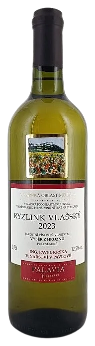 Ryzlink vlašský výběr z hroznů Pavlov