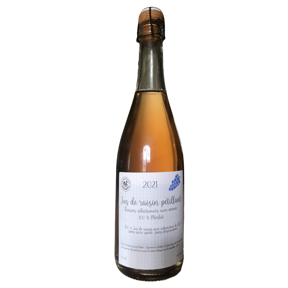 Jus de raisin pétillant 100% Merlot