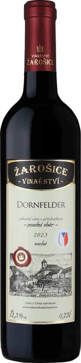 Dornfelder, pozdní sběr, suché, 2023