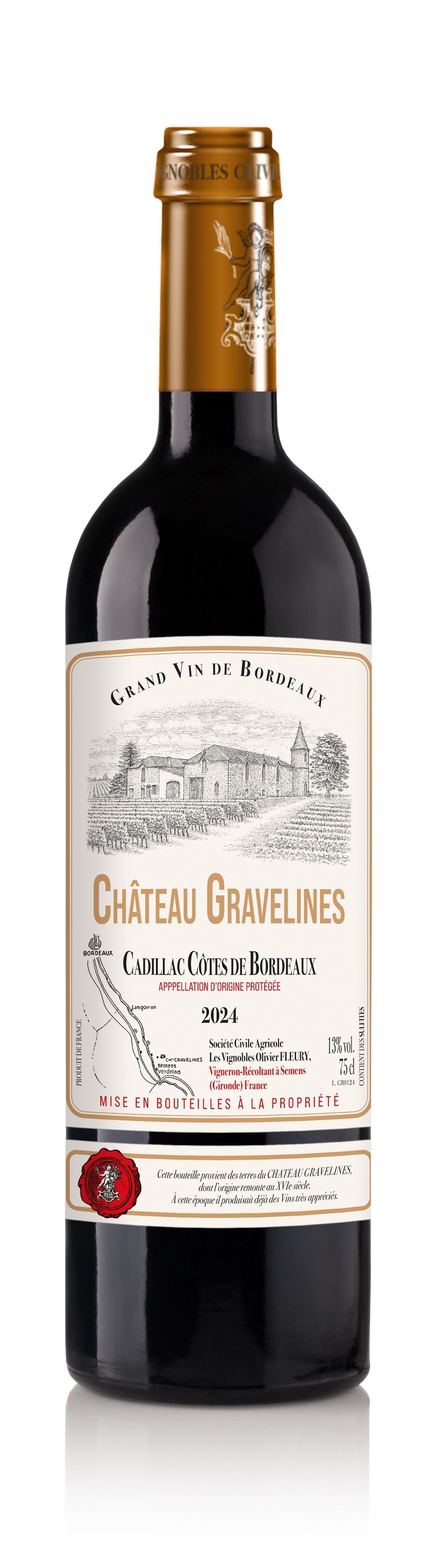 Château Gravelines AOC Cadillac Côtes de Bordeaux Rouge