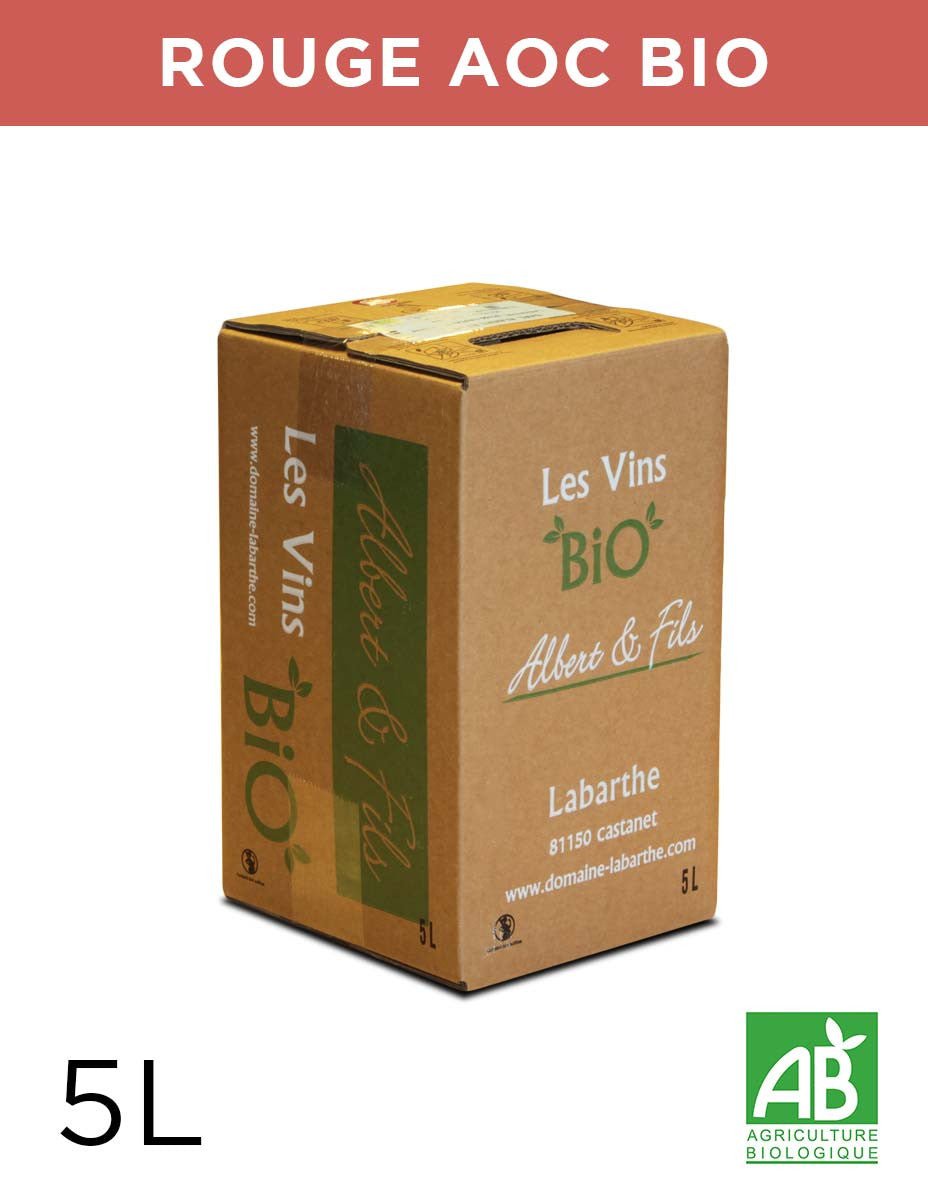 Vin rouge 13° 5L Gaillac AOC Bio