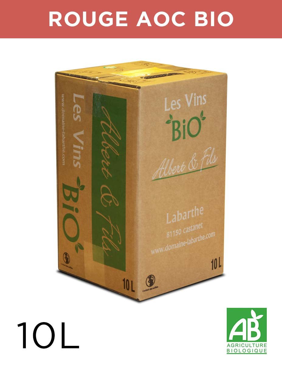 Vin rouge 13.5° 10L Gaillac AOC Bio