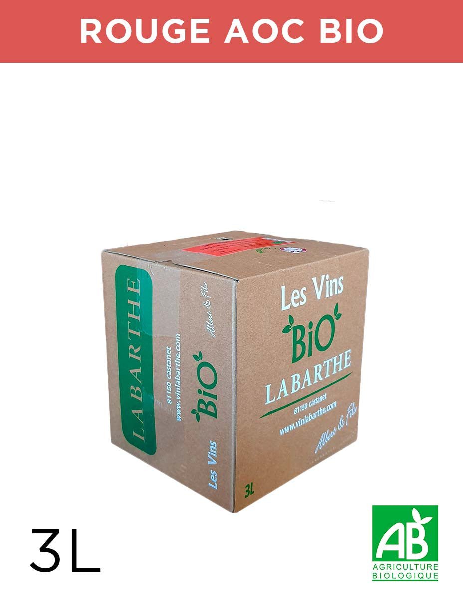 Vin rouge 13° 3L Gaillac AOC Bio