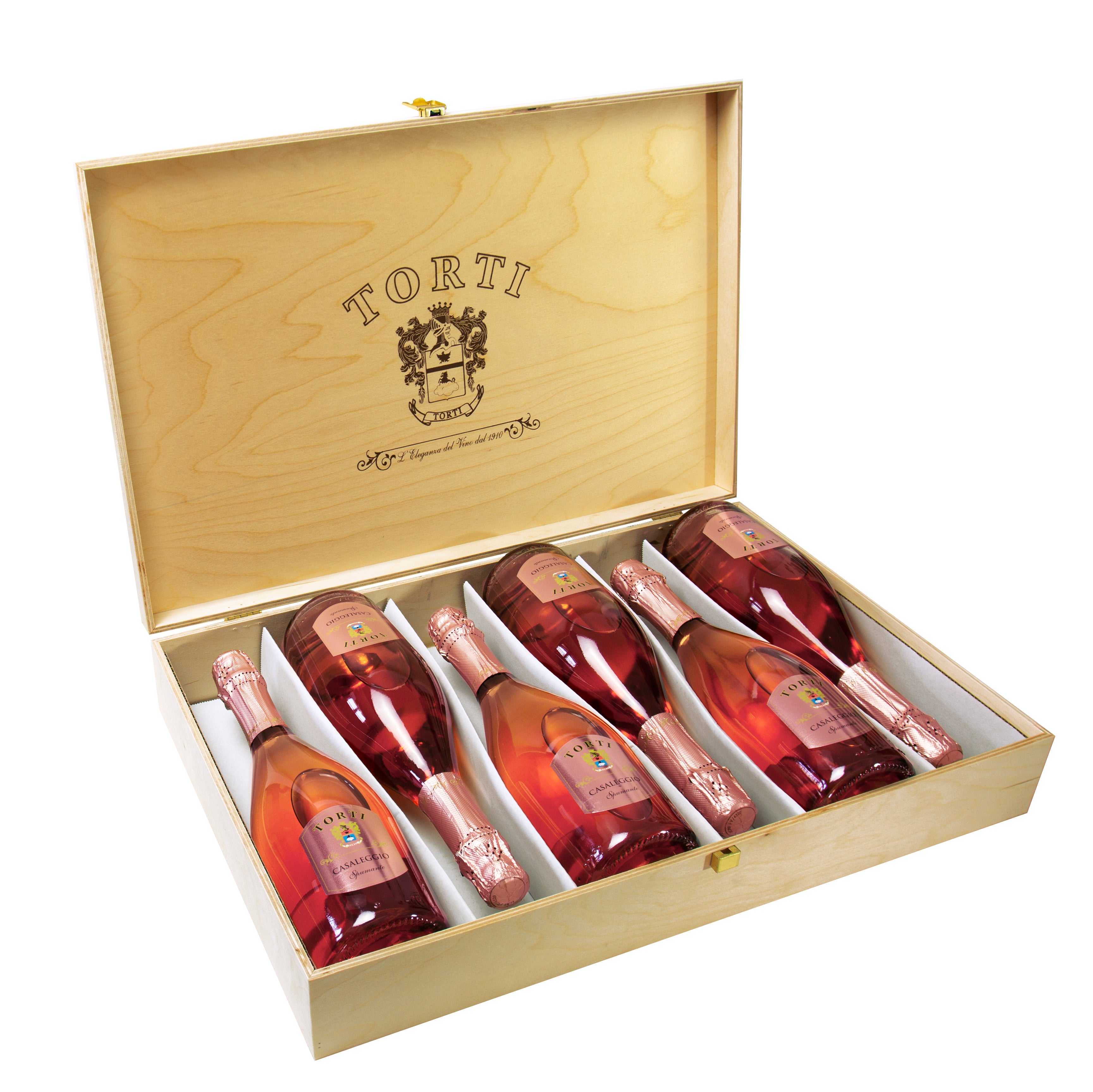 CASALEGGIO Rosè SPUMANTE “ Dino Torti “ in Confezione di Legno