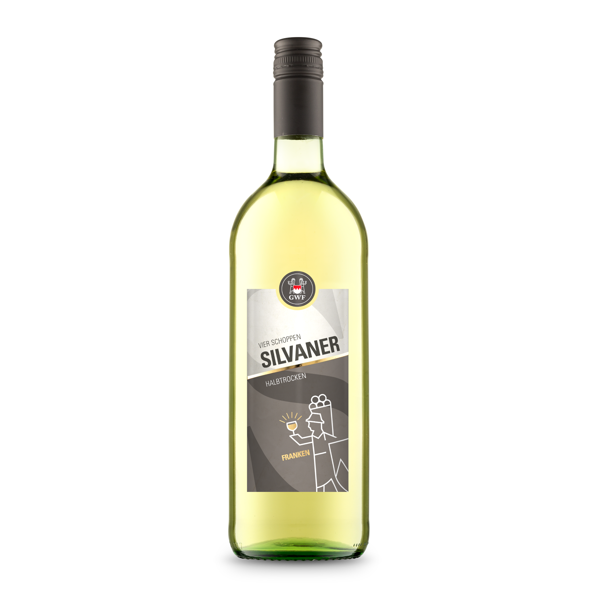 VIER SCHOPPEN - Silvaner - Qualitätswein - halbtrocken