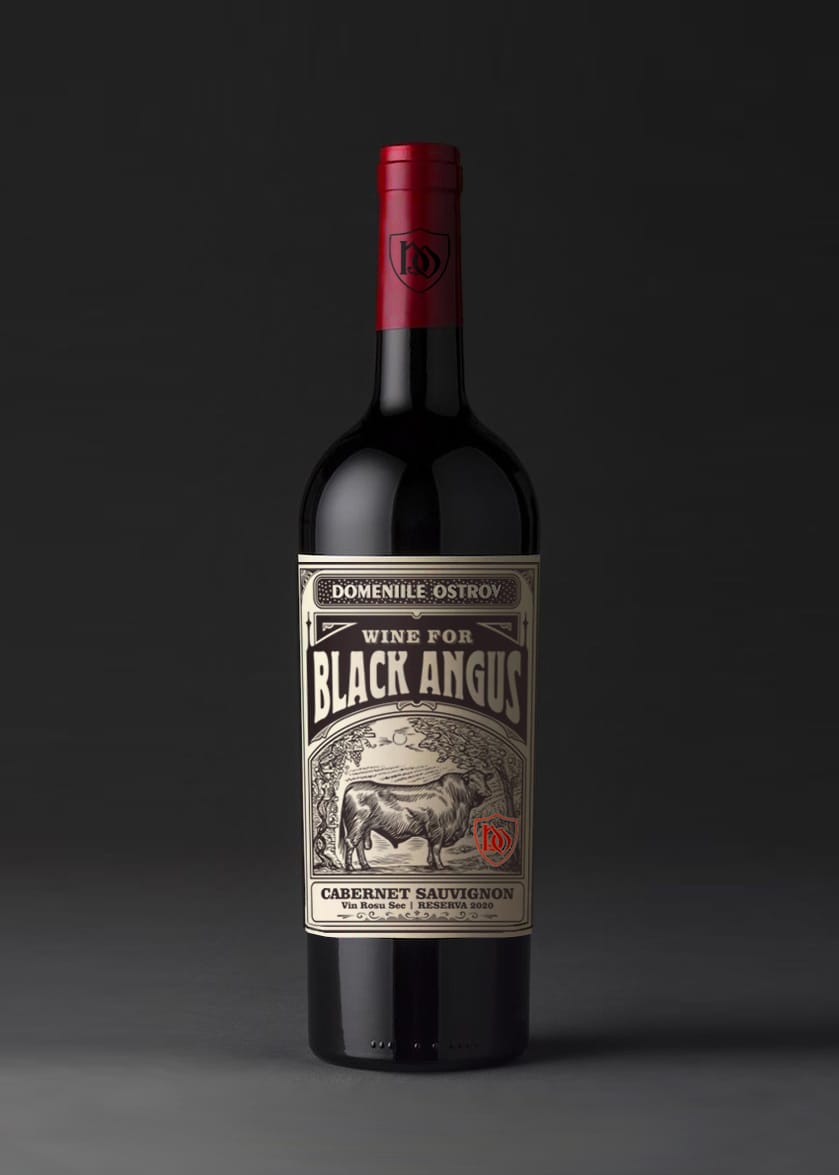 1 sticlă-Black Angus, Cabernet Sauvignon, BARICAT, sec, roșu 🍷