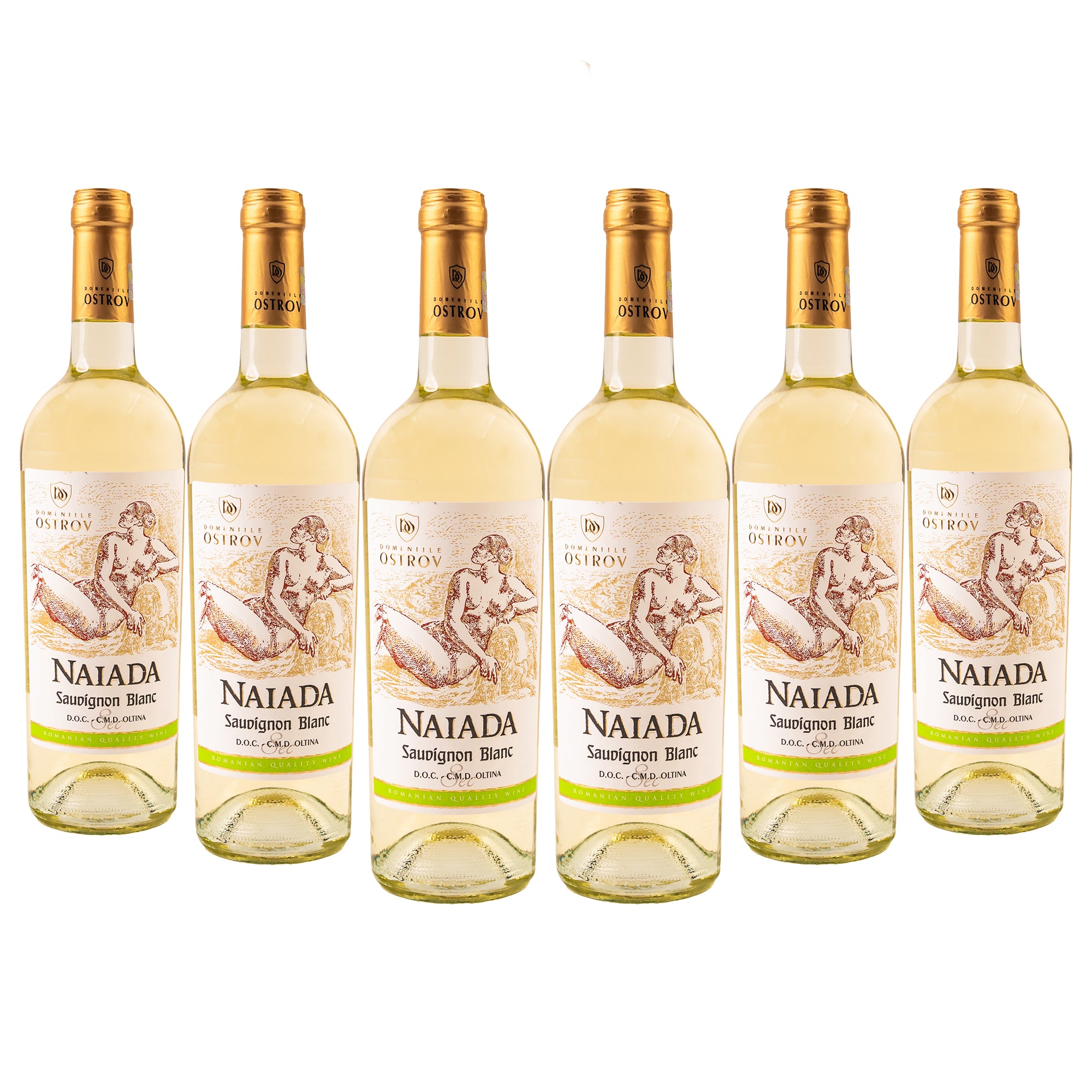 Naiada, Sauvignon Blanc, bax 6 sticle-0.75l, sec, alb, Lot nou