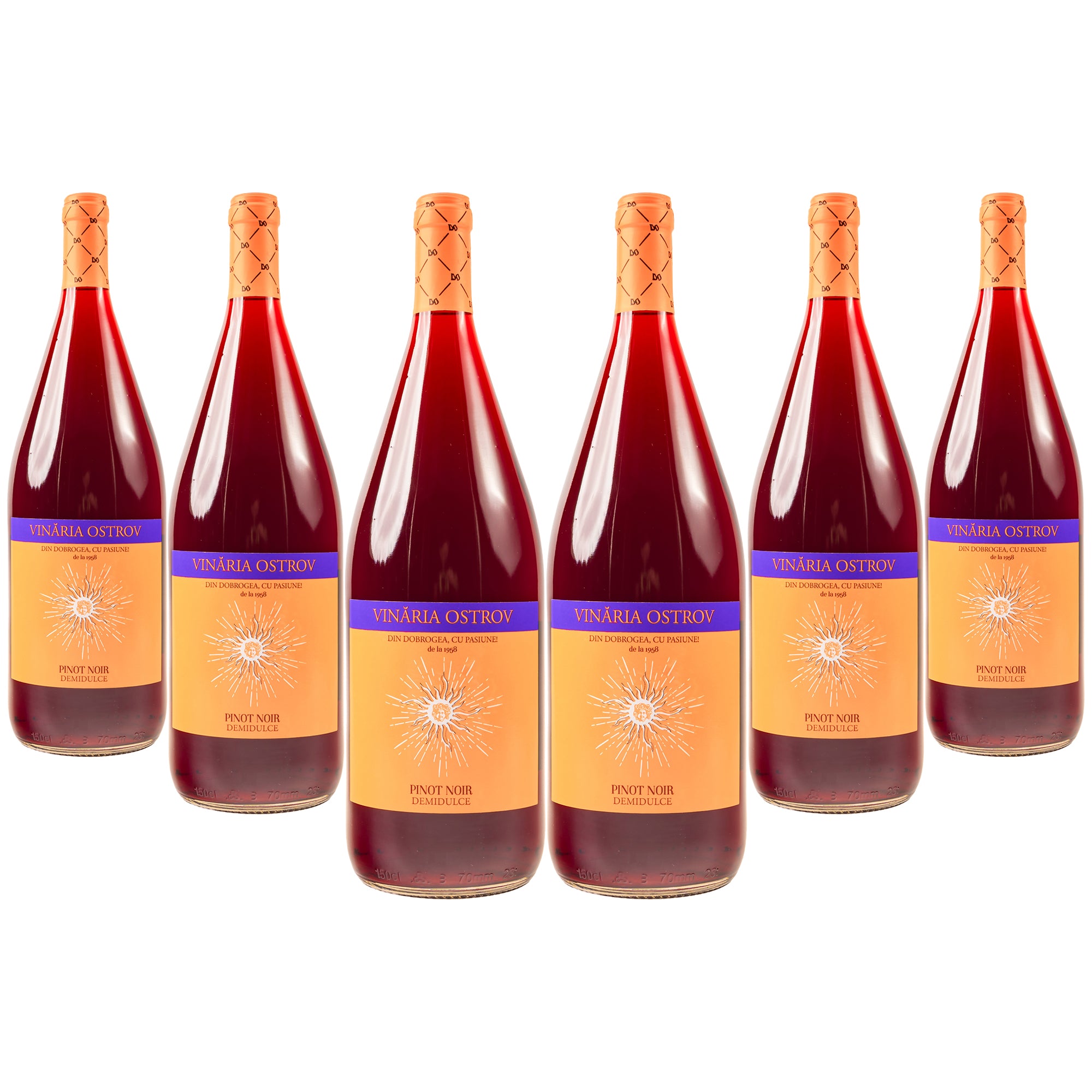 Vinăria Ostrov, Pinot Noir, Bax 6 sticle-1.5l, Roșu, Demidulce