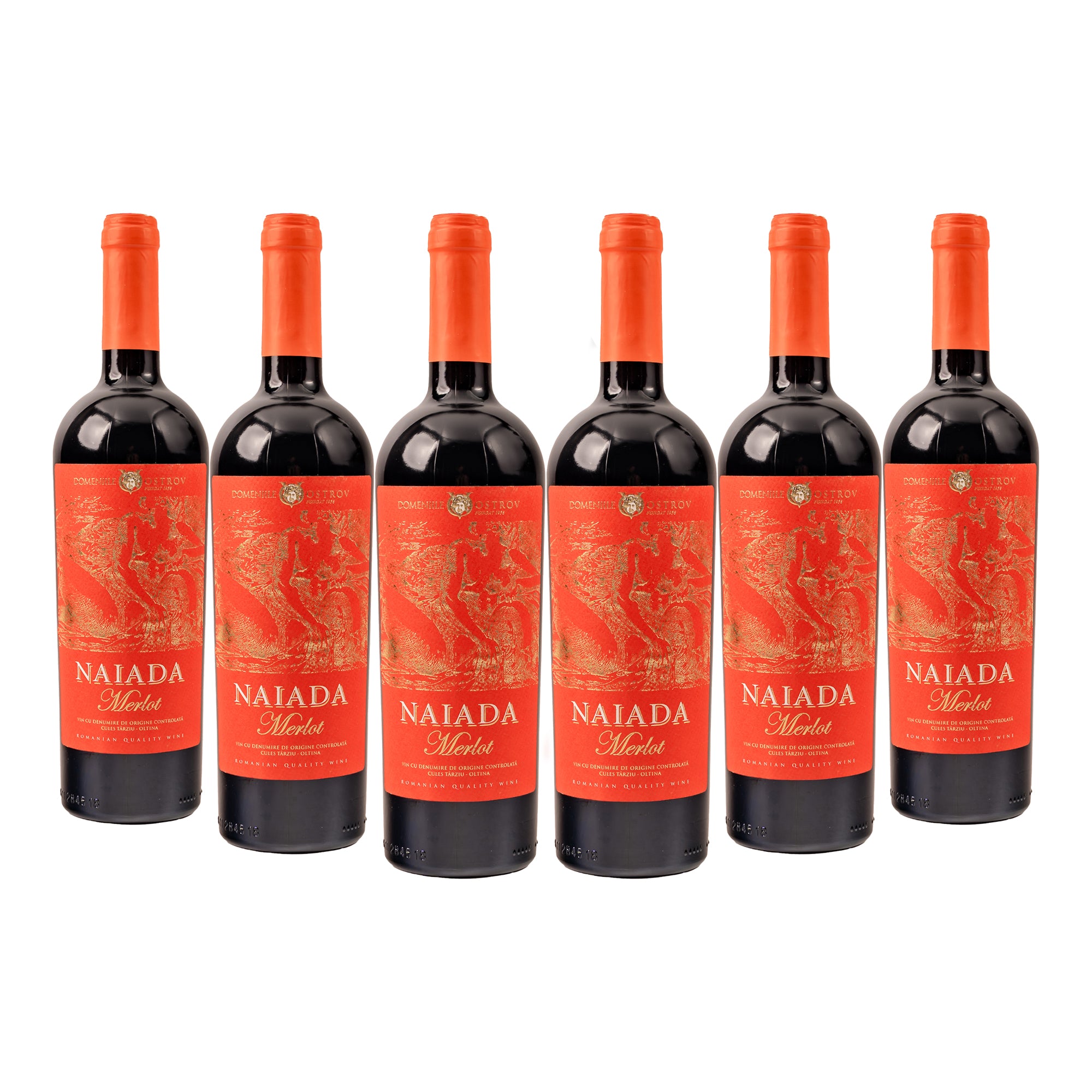 Naiada, Merlot, bax 6 sticle-0.75l, sec, roșu