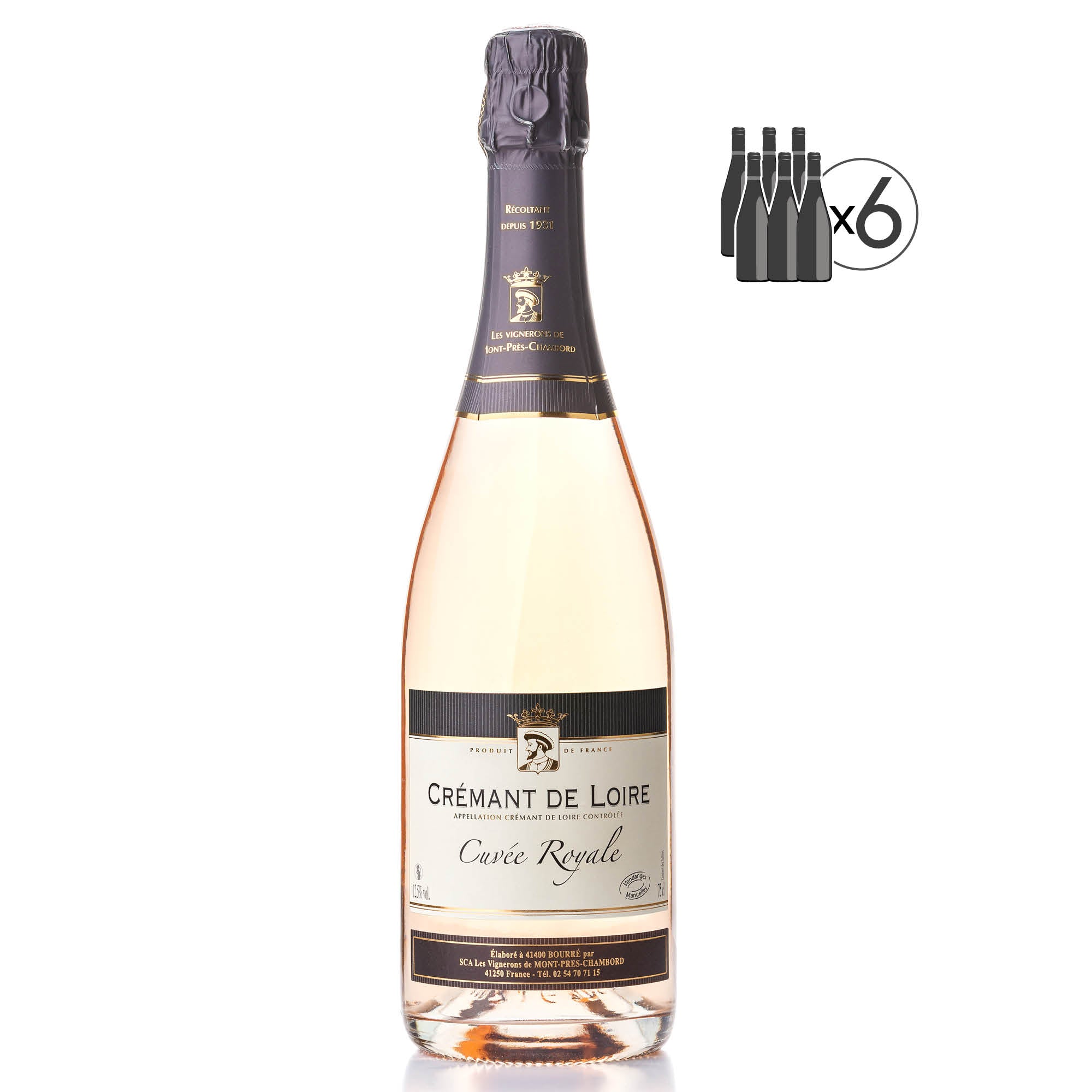 AOC Crémant de Loire Rosé Demi-Sec - "Cuvée Royale"