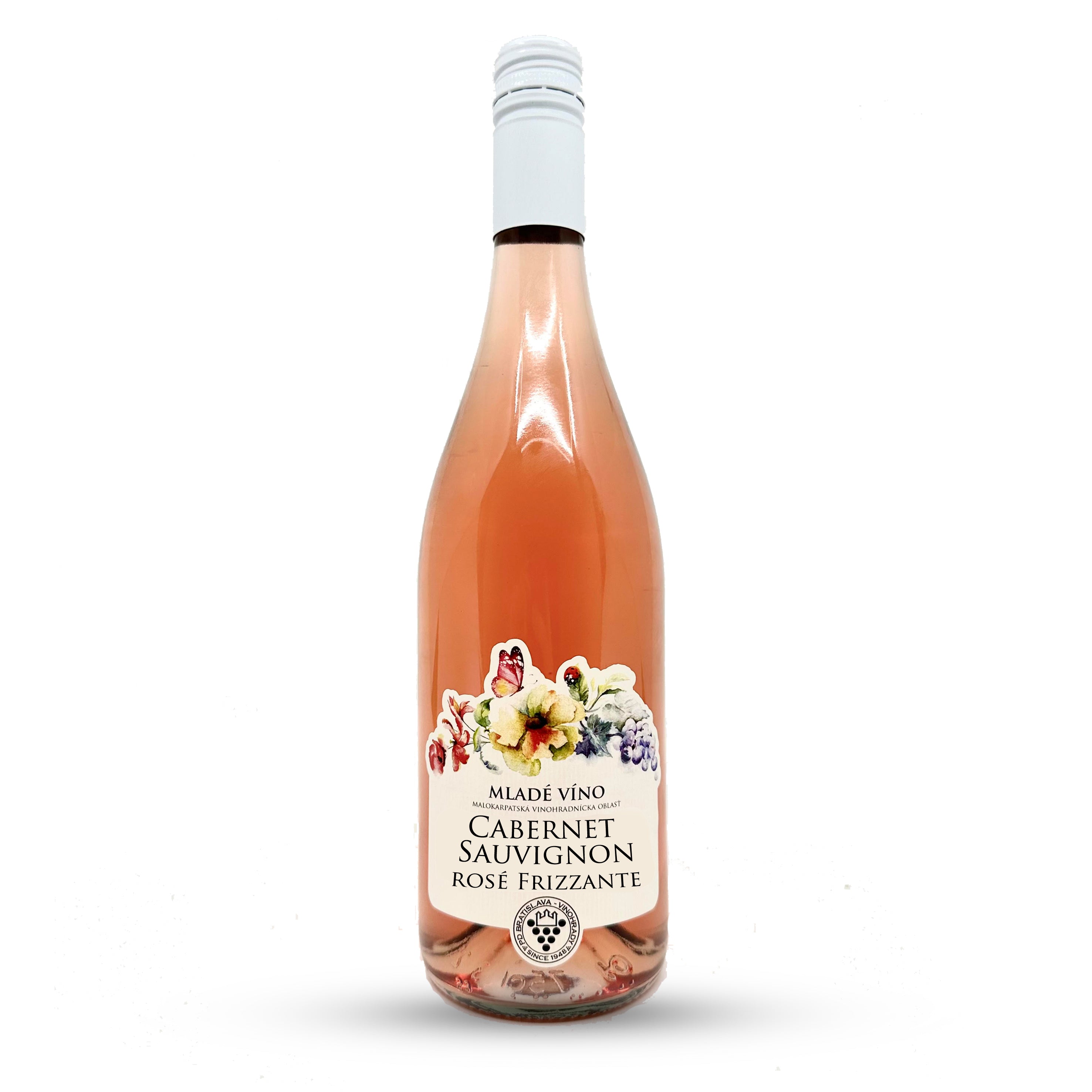 Frizzante Cabernet Sauvignon rosé , polosuché